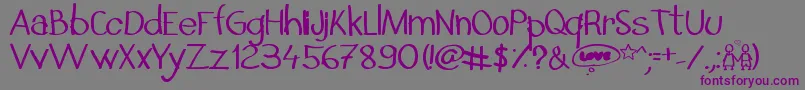 Шрифт InSecretILoveYou – фиолетовые шрифты на сером фоне