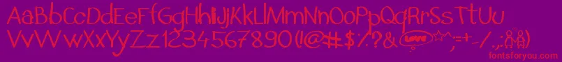 InSecretILoveYou Font – Red Fonts on Purple Background