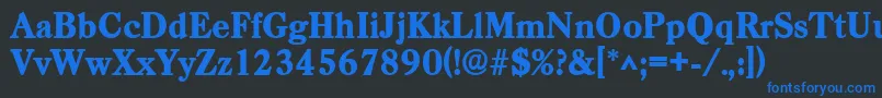 CasadlhBold Font – Blue Fonts on Black Background