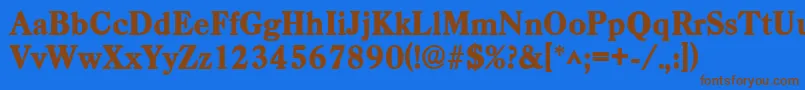 CasadlhBold Font – Brown Fonts on Blue Background