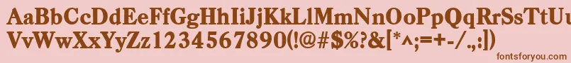 CasadlhBold Font – Brown Fonts on Pink Background