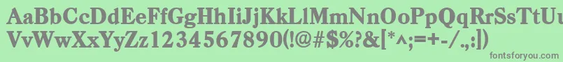 CasadlhBold Font – Gray Fonts on Green Background