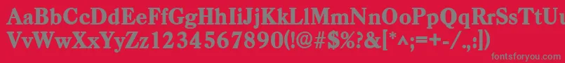 CasadlhBold Font – Gray Fonts on Red Background