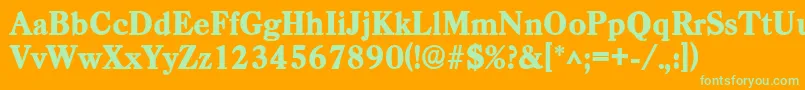 CasadlhBold Font – Green Fonts on Orange Background