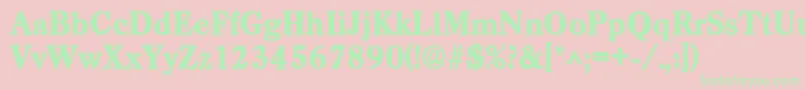 CasadlhBold Font – Green Fonts on Pink Background