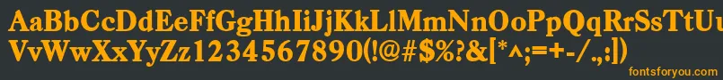 CasadlhBold Font – Orange Fonts on Black Background