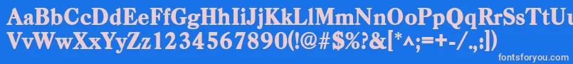 CasadlhBold Font – Pink Fonts on Blue Background