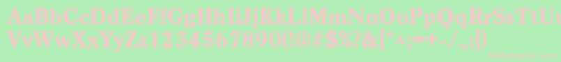 CasadlhBold Font – Pink Fonts on Green Background