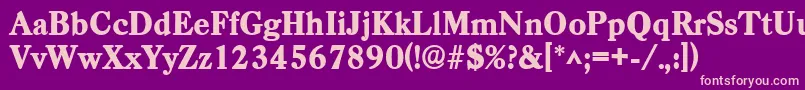 CasadlhBold Font – Pink Fonts on Purple Background