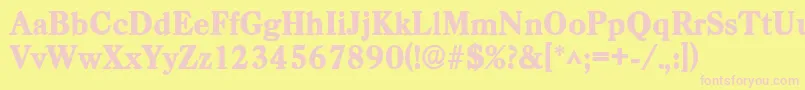 CasadlhBold Font – Pink Fonts on Yellow Background