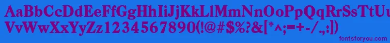 CasadlhBold Font – Purple Fonts on Blue Background
