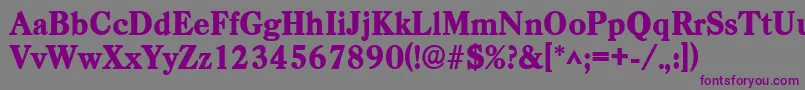CasadlhBold Font – Purple Fonts on Gray Background