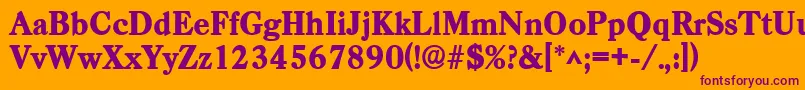CasadlhBold Font – Purple Fonts on Orange Background