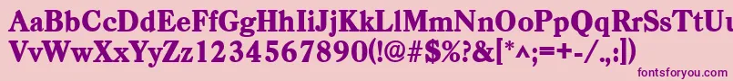 CasadlhBold Font – Purple Fonts on Pink Background