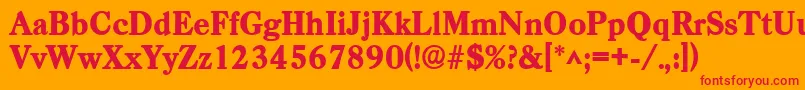 CasadlhBold Font – Red Fonts on Orange Background