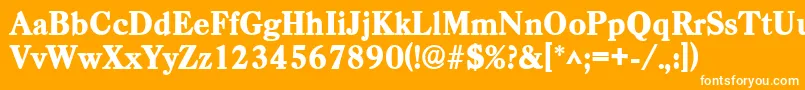 CasadlhBold Font – White Fonts on Orange Background
