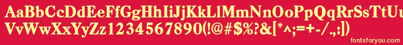 CasadlhBold Font – Yellow Fonts on Red Background