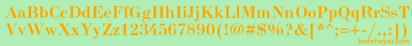 NewstandardcBold Font – Orange Fonts on Green Background