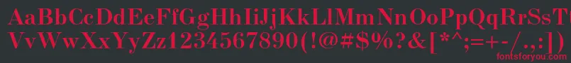 NewstandardcBold Font – Red Fonts on Black Background