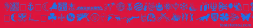 Czcionka DavysnewotherNormal – niebieskie czcionki na czerwonym tle