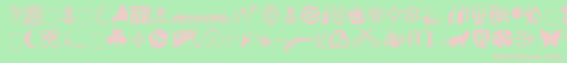 フォントDavysnewotherNormal – 緑の背景にピンクのフォント