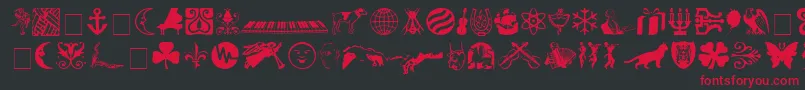 DavysnewotherNormal Font – Red Fonts on Black Background