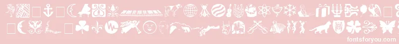 Шрифт DavysnewotherNormal – белые шрифты на розовом фоне