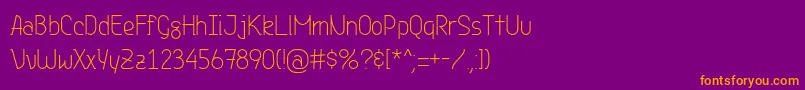 Genji Font – Orange Fonts on Purple Background