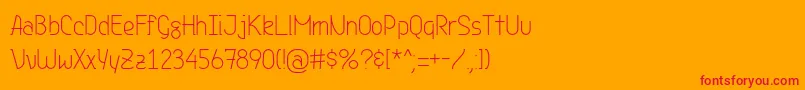 Genji Font – Red Fonts on Orange Background