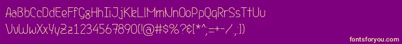 Genji Font – Yellow Fonts on Purple Background