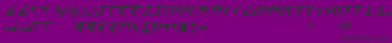 KlingonFont Font – Black Fonts on Purple Background