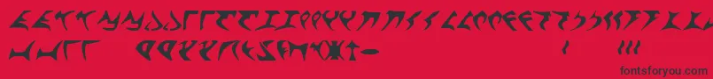 fuente KlingonFont – Fuentes Negras Sobre Fondo Rojo