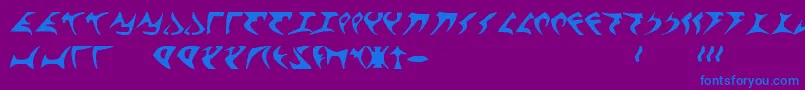 KlingonFont Font – Blue Fonts on Purple Background