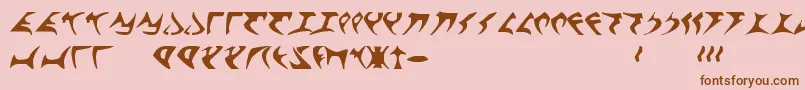 KlingonFont Font – Brown Fonts on Pink Background