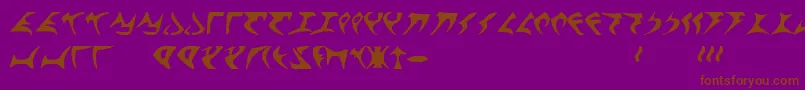 Fonte KlingonFont – fontes marrons em um fundo roxo