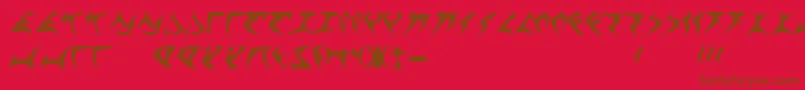 Czcionka KlingonFont – brązowe czcionki na czerwonym tle