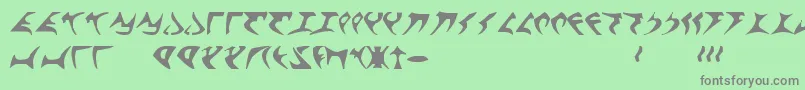 KlingonFont Font – Gray Fonts on Green Background