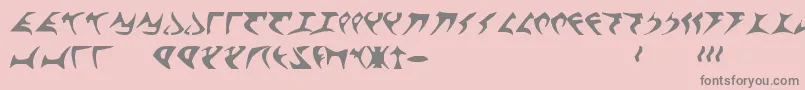 KlingonFont Font – Gray Fonts on Pink Background