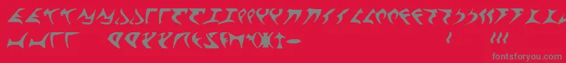 KlingonFont Font – Gray Fonts on Red Background