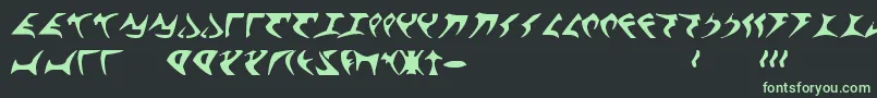 KlingonFont-Schriftart – Grüne Schriften auf schwarzem Hintergrund