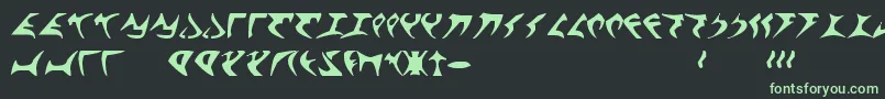 Fonte KlingonFont – fontes verdes em um fundo preto