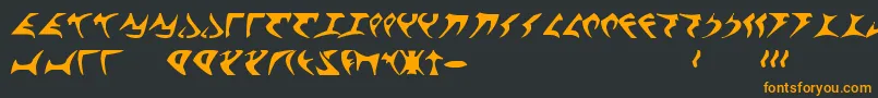 KlingonFont Font – Orange Fonts on Black Background