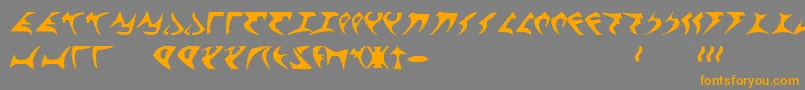 KlingonFont Font – Orange Fonts on Gray Background