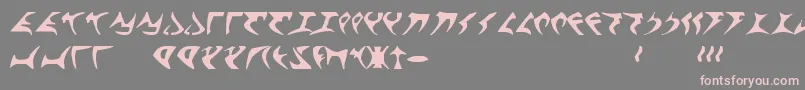 KlingonFont Font – Pink Fonts on Gray Background