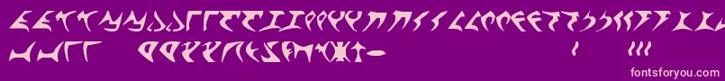 KlingonFont Font – Pink Fonts on Purple Background