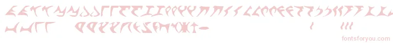 Fonte KlingonFont – fontes rosa em um fundo branco