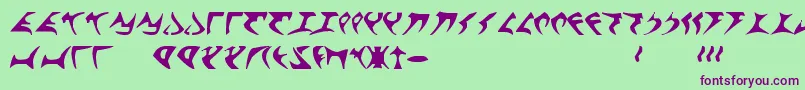 KlingonFont-fontti – violetit fontit vihreällä taustalla