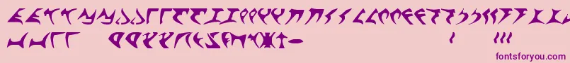 KlingonFont Font – Purple Fonts on Pink Background