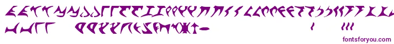 Czcionka KlingonFont – fioletowe czcionki na białym tle