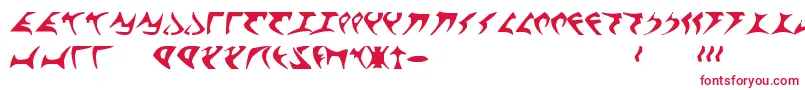 KlingonFont-fontti – punaiset fontit valkoisella taustalla